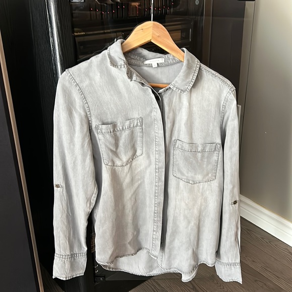 Grey buttoned down blouse - Picture 1 of 2